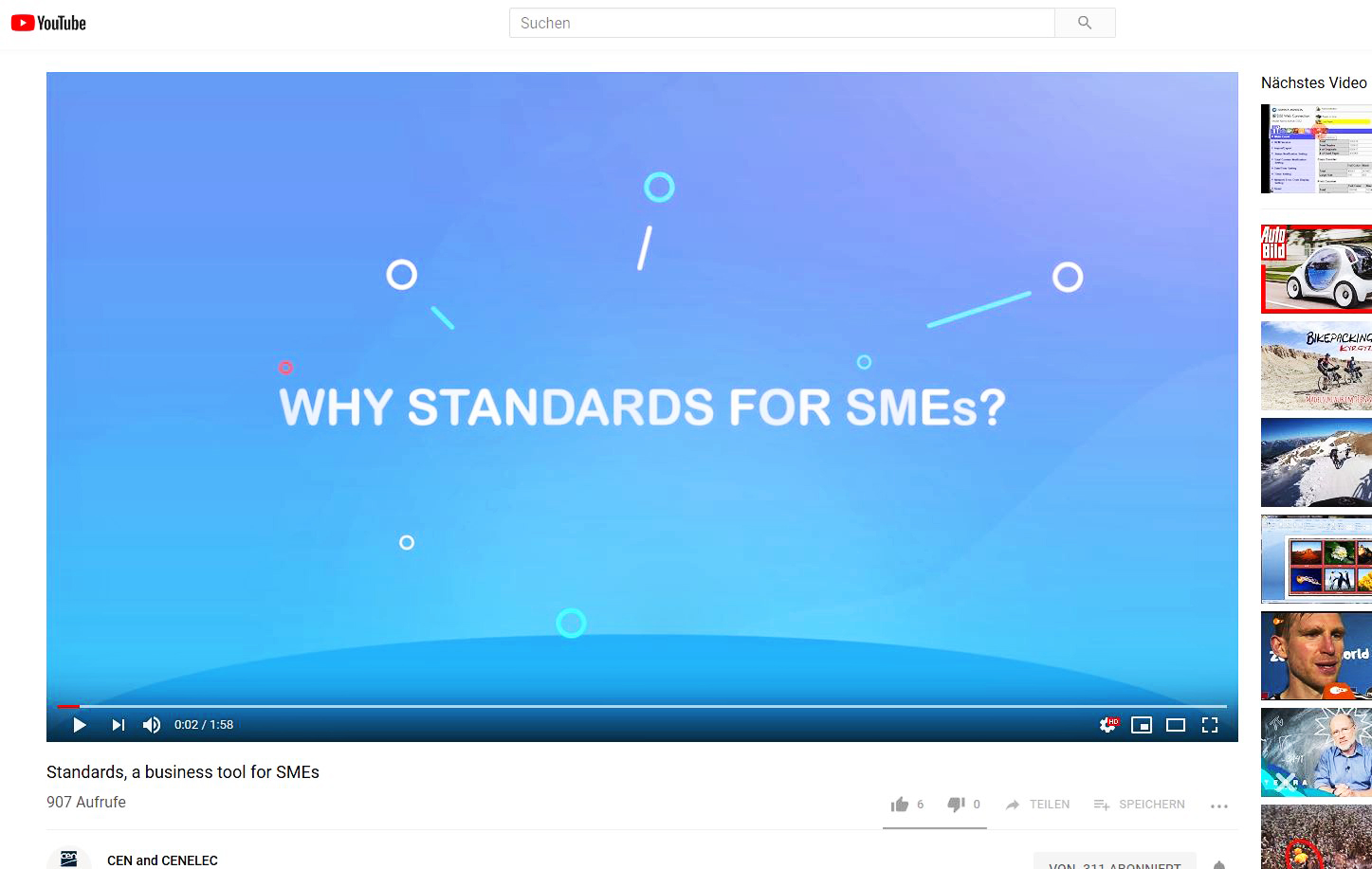 Standards für kleine und mittlere Unternehmen Standards for SMEs - Youtube Video